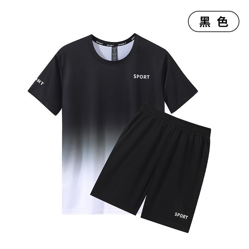 Men Women Sportswear Set Quick Dry Running Gym Tennis Badminton Cycling Short Sleeve T-Shirt Shorts