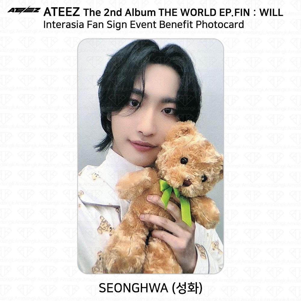 ATEEZ THE WORLD EP.FIN БУДЕТ Фан-подпись InterAsia Фотокарточка с благотворительным мероприятием KPOP