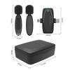 One-Trigger-Two 2.4G Wireless Microphone System Clip-on Microphone for Phone Omnidirectional Mini