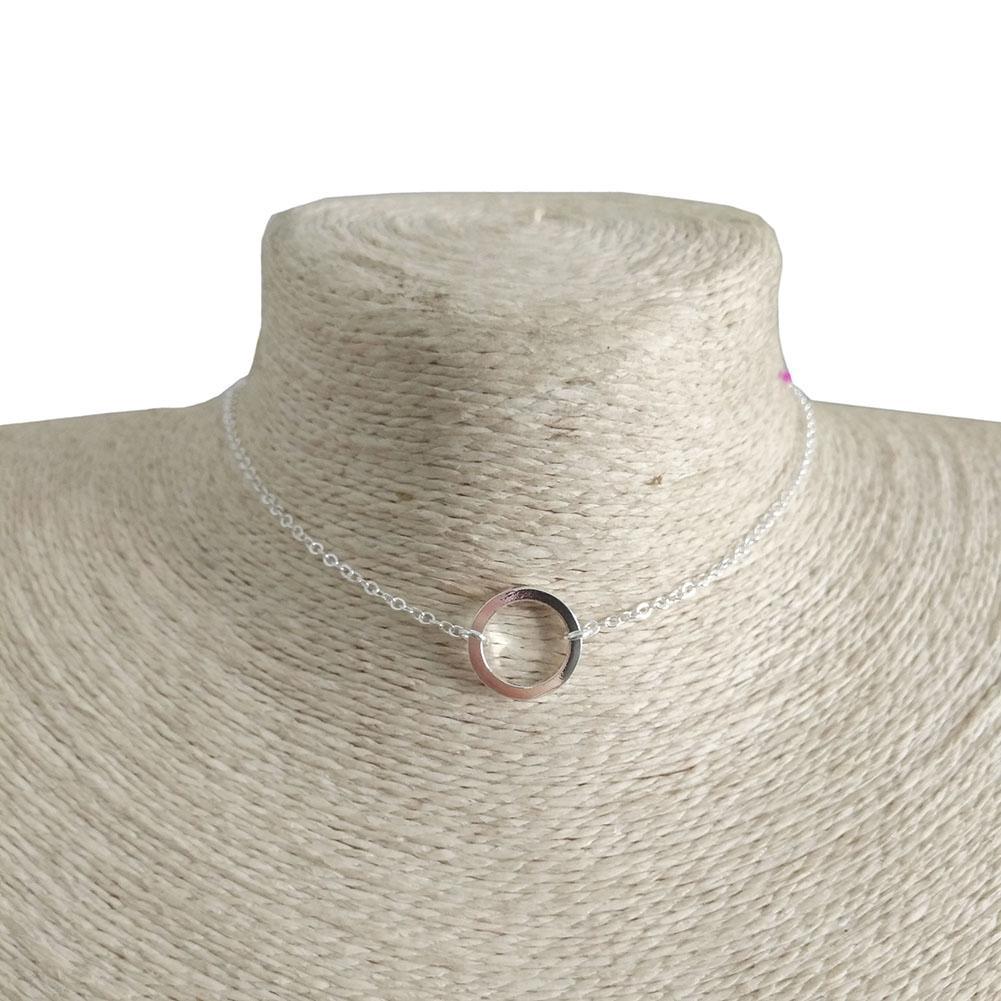 Цепочка с колечком на шею. Оригинальное украшение для девушек