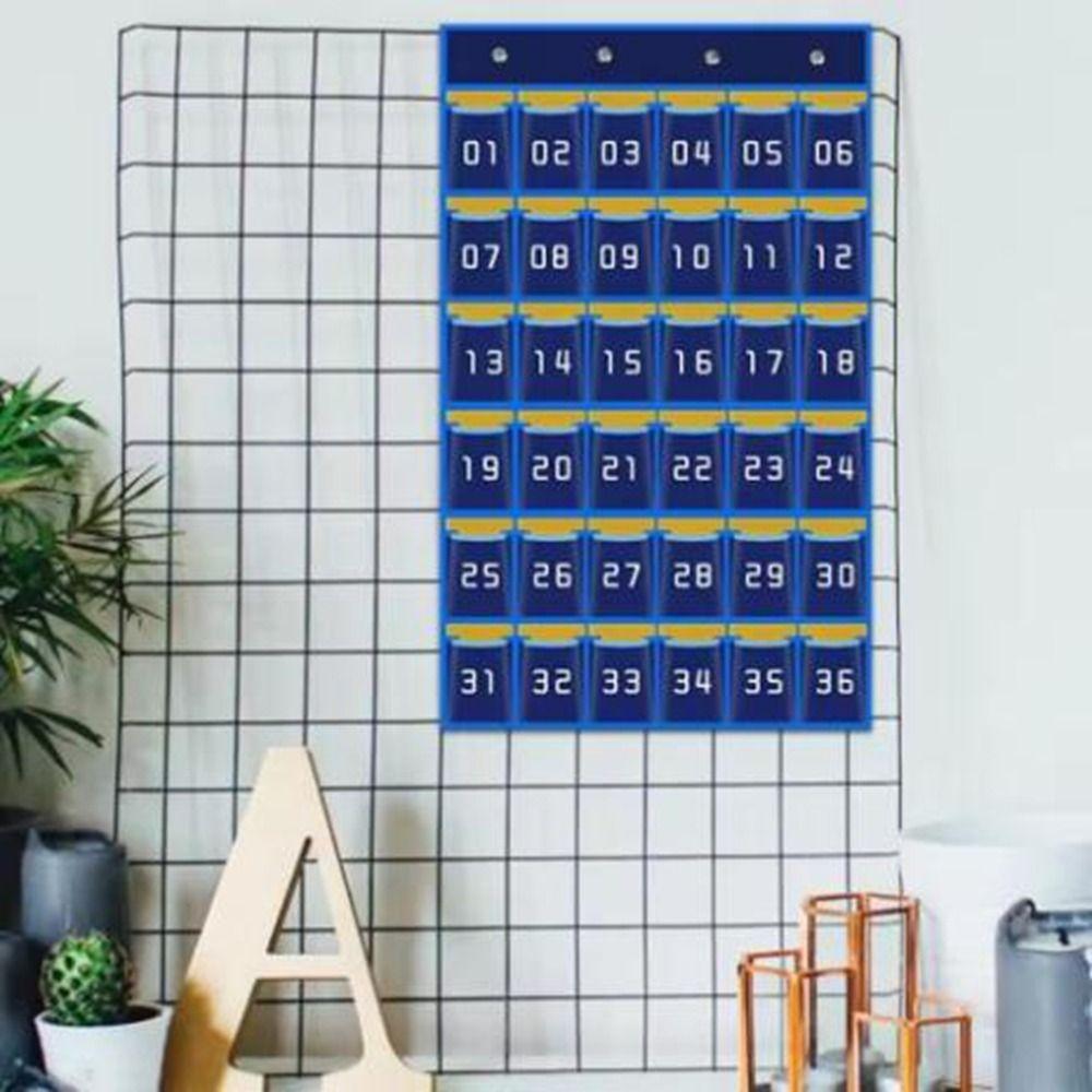 Более прочные карманы с номерами Нетканый материал Настенный органайзер для телефона Мобильный телефон