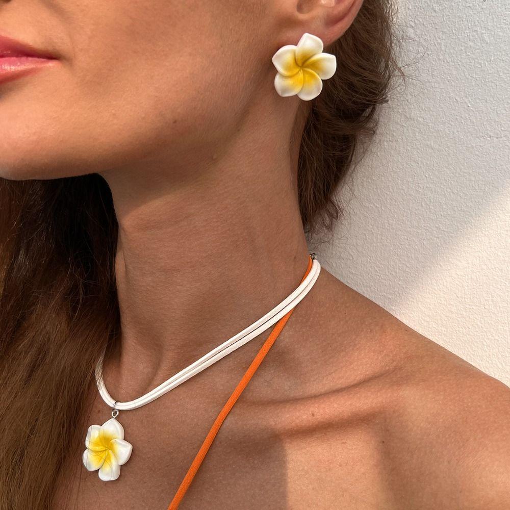 Bohemia Flower Necklaces Earrings Beach Necklaces Bohemia Style Jewelry Party