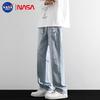 NASA NOAH Men's Retro Ripped Straight-Leg Jeans