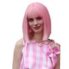 Европейские и американские парики женские розовые челки Qi Bobo Head короткие прямые волосы высокотемпературный шелковый механизм один нож короткие волосы головной убор