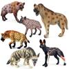 Oenux Classic Wild African Animals Simulation Tiger Hyaenidae Action Figure Figurines PVC Model Education School Kid Toys