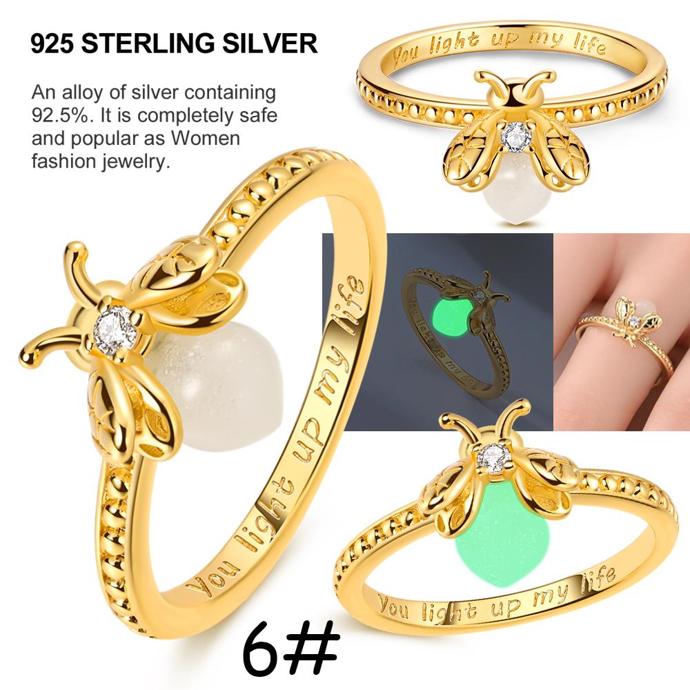 Copper Luminous Firefly Charms Beads Lovely Golden Glowworm Pendant Fit Original Bracelet Diy Women Jewelry Gift