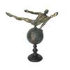 Decorative Figure DKD Home Decor World Golden Resin Gymnast Modern (29x16x33cm)