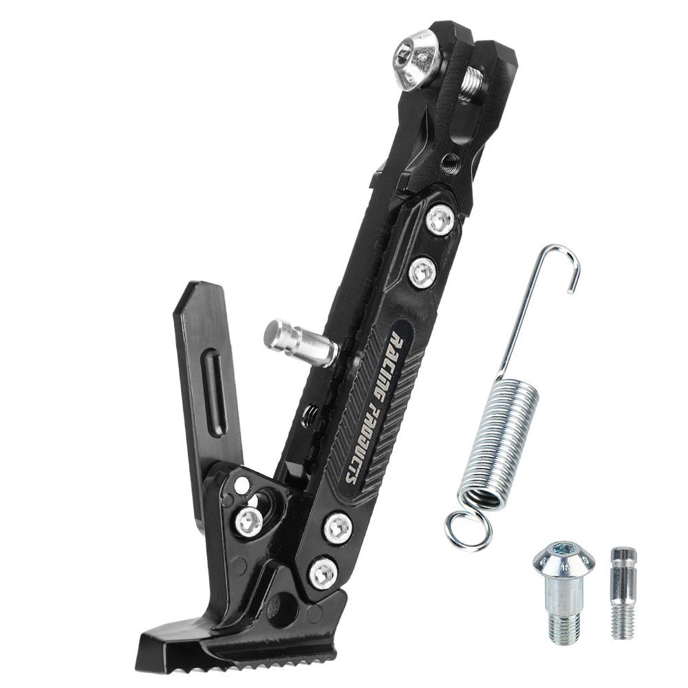 Universal Motorcycle CNC Kick Stand Parking Bracket Motorcycle Accessories Adjustable Kickstand Foot Side Stand for Electric Motorbike