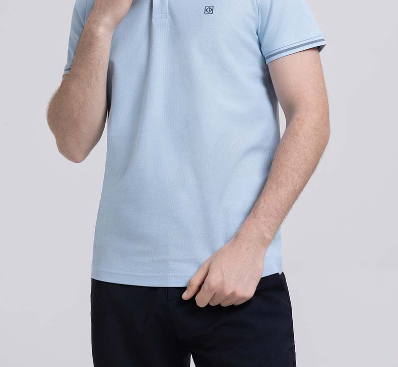 [Pure cotton skin friendly] Men's short sleeved T-shirt Langdeng summer new item lapel casual business versatile Polo shirt