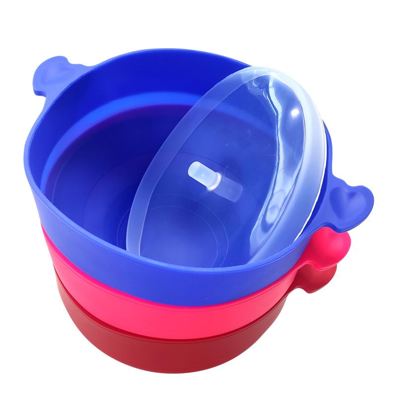 Silicone Foldable BPA Free Collapsible Air Bowl with Lid