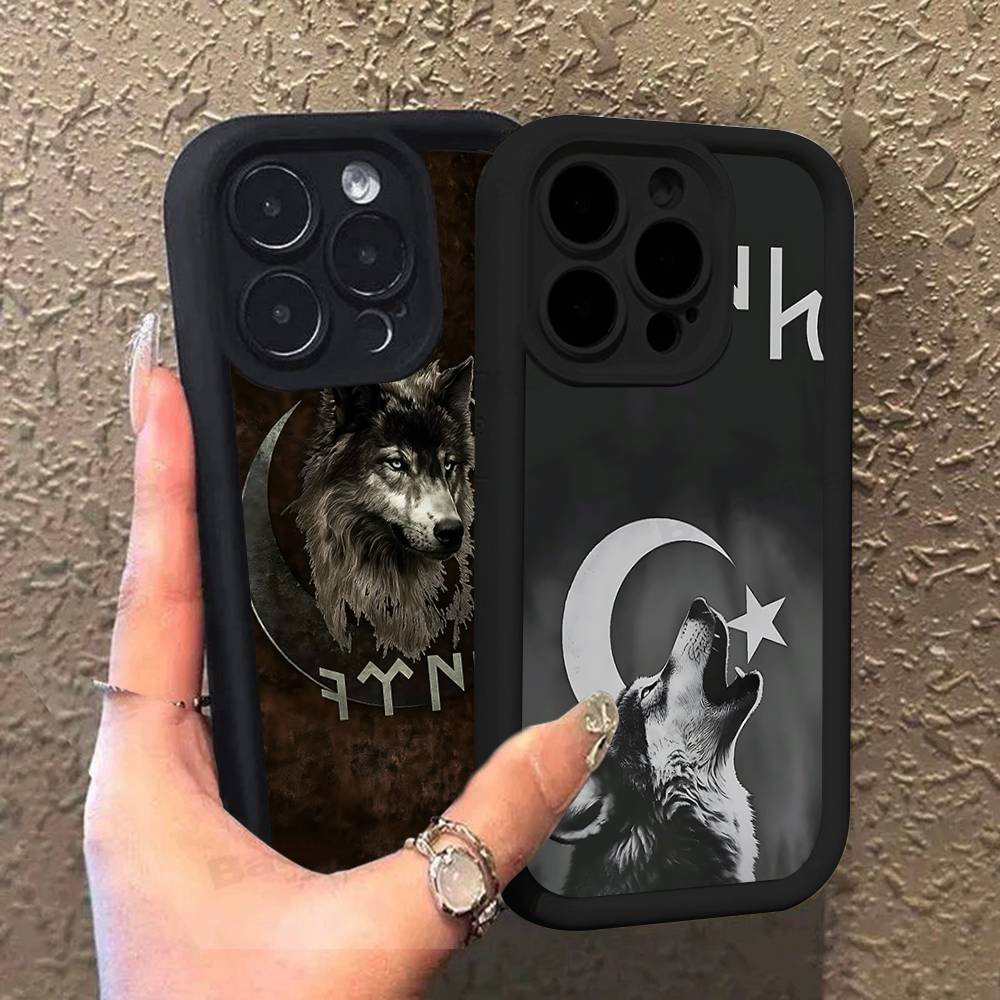 Чехол для телефона Turk Wolf Turkey Flag для IPhone 17 16 15 14 13 12 11 Pro Max Plus Силиконовый ударопрочный чехол