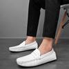 Мужская повседневная обувь из натуральной кожи, мягкие мокасины, мужские туфли на плоской подошве, модные брендовые мужские лоферы, дышащая обувь для вождения