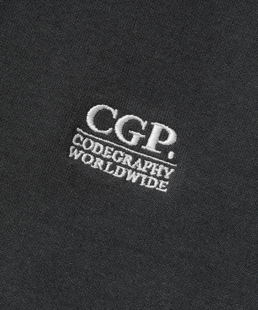 Толстовка на молнии с маленьким квадратным логотипом CGP_Угольный