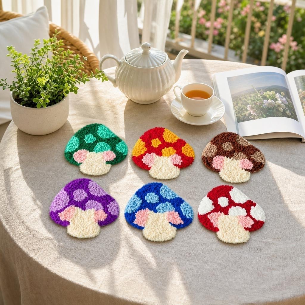 Набор для вышивки punch needle из 6 предметов, DIY-набор для вышивки для начинающих, Проект для домашнего декора