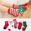 1 Pair Winter Christmas Socks for Children Kids 1 To 12 Years Red White Tube Socks Christmas Tree Snowman Santa Claus Baby Socks