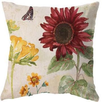 Flowers and butterflies throw pillow covers with digital printing of short plush fabric Carshaped sofa cushion Home decor