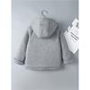 Boys and Girls Autumn Winter Solid Color Cotton Thick Kids Coat with Hooded