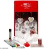 Decoration Kit - Christmas Balls - 6 Pcs - Acrylic - Hearts and Round - Unique Decorations