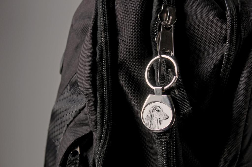 Салюки, Персидская борзая, Арабская борзая, Газелья гончая I - брелок с собакой, брелок с принтом, именная подвеска от бренда Art-Dog