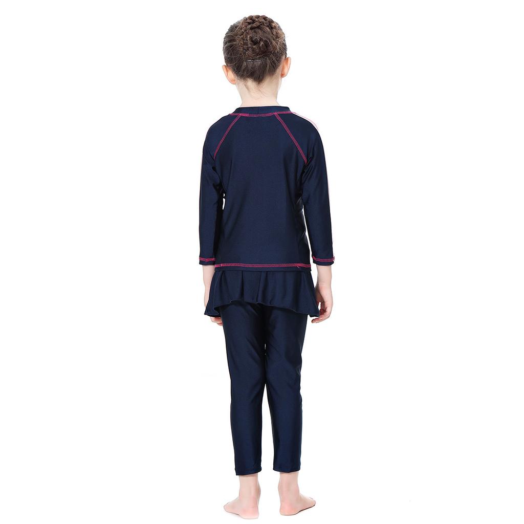 Three-Piece Swimsuit Girls Long Sleeve Full Cover Swimming Suit For Kids Muslim Swimwear Baby Children Swimming Bathing Suit
