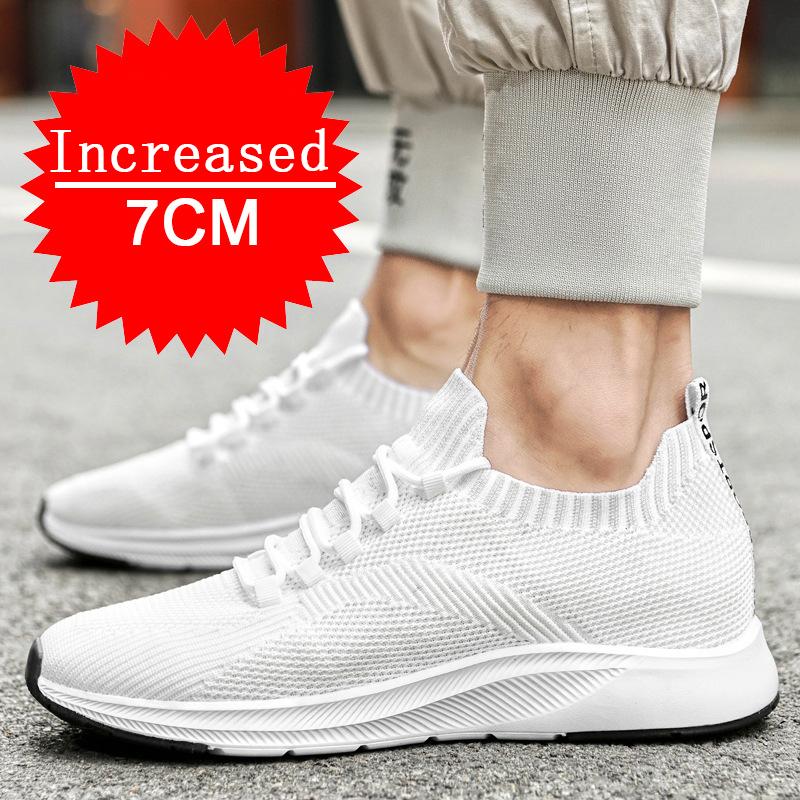 Man Mesh Sports Breathable Casual Shoes Invisible Inner Height-increasing Shoes Shoes Soft-soled Running Shoes Increasing Shoes
