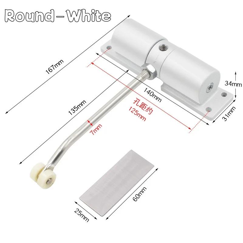 Spring Buffer Automatic Door Closer Adjustable Speed Door Closer Mute Soft Closing Door Convert Hinged Doors to Self-Closing