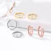 S925 Sterling Silver Women's Simple Polished Hoop Earrings and Ear Cuffs Hot-Selling