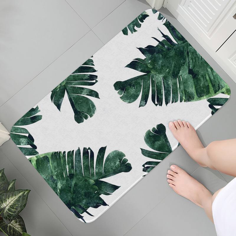 Тропический пальмовый лист кактуса Монстера украшение кухонные дверные коврики 50x80 бархатный ковер коврик для ванной комнаты противоскользящий коврик