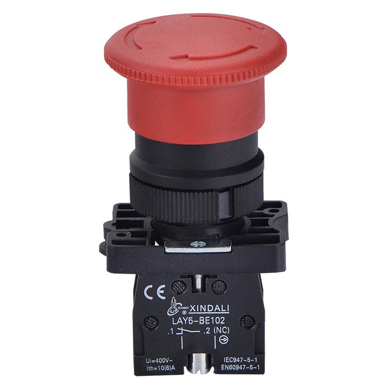 Mushroom Head Emergency Stop Switch ZB2/XB2 542/545 Rotary Reset Elevator Button BE102