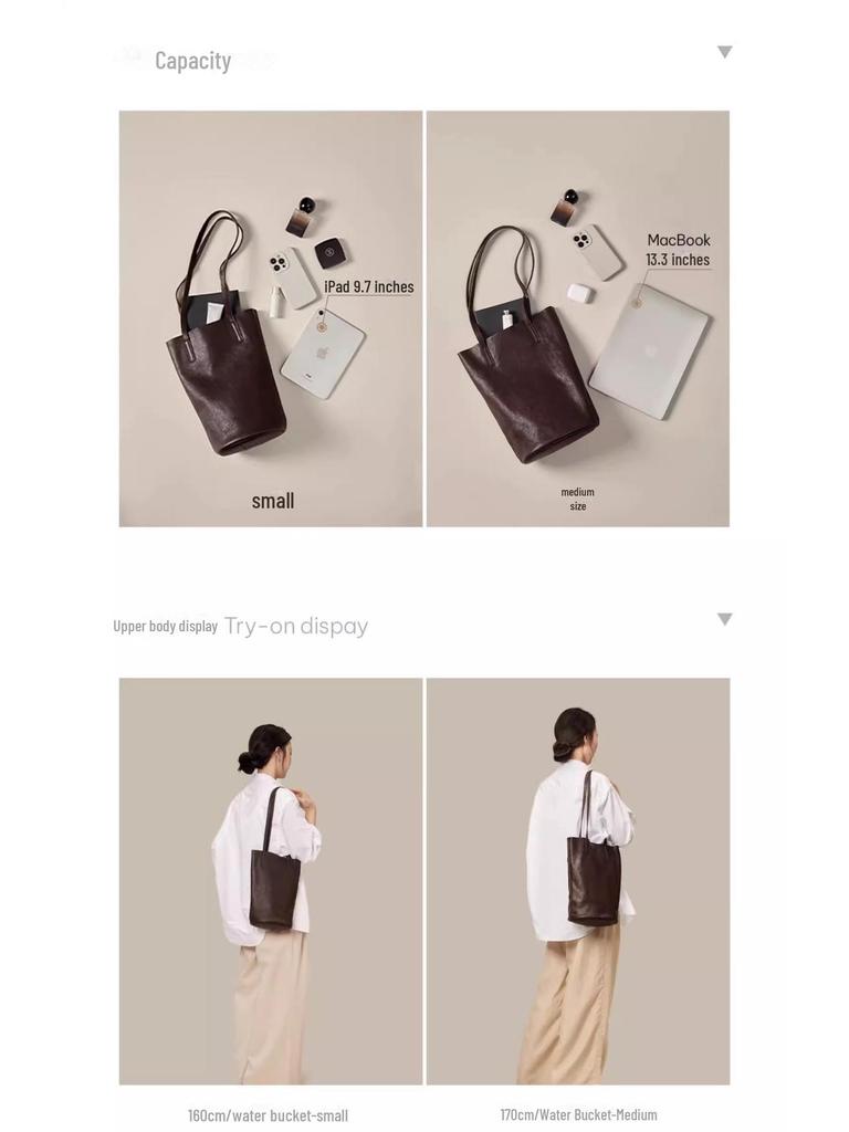 Сумка на плечо из кожи с меховым цветком - Ретро-кожа растительного дубления