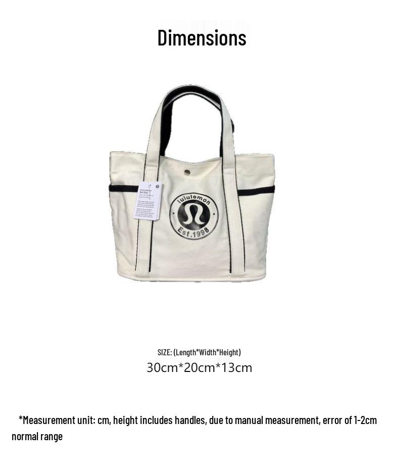 2025 Женская холщовая сумка-тоут большой вместимости с водоотталкивающим покрытием и множеством карманов, 6,5 л, спортивный стиль