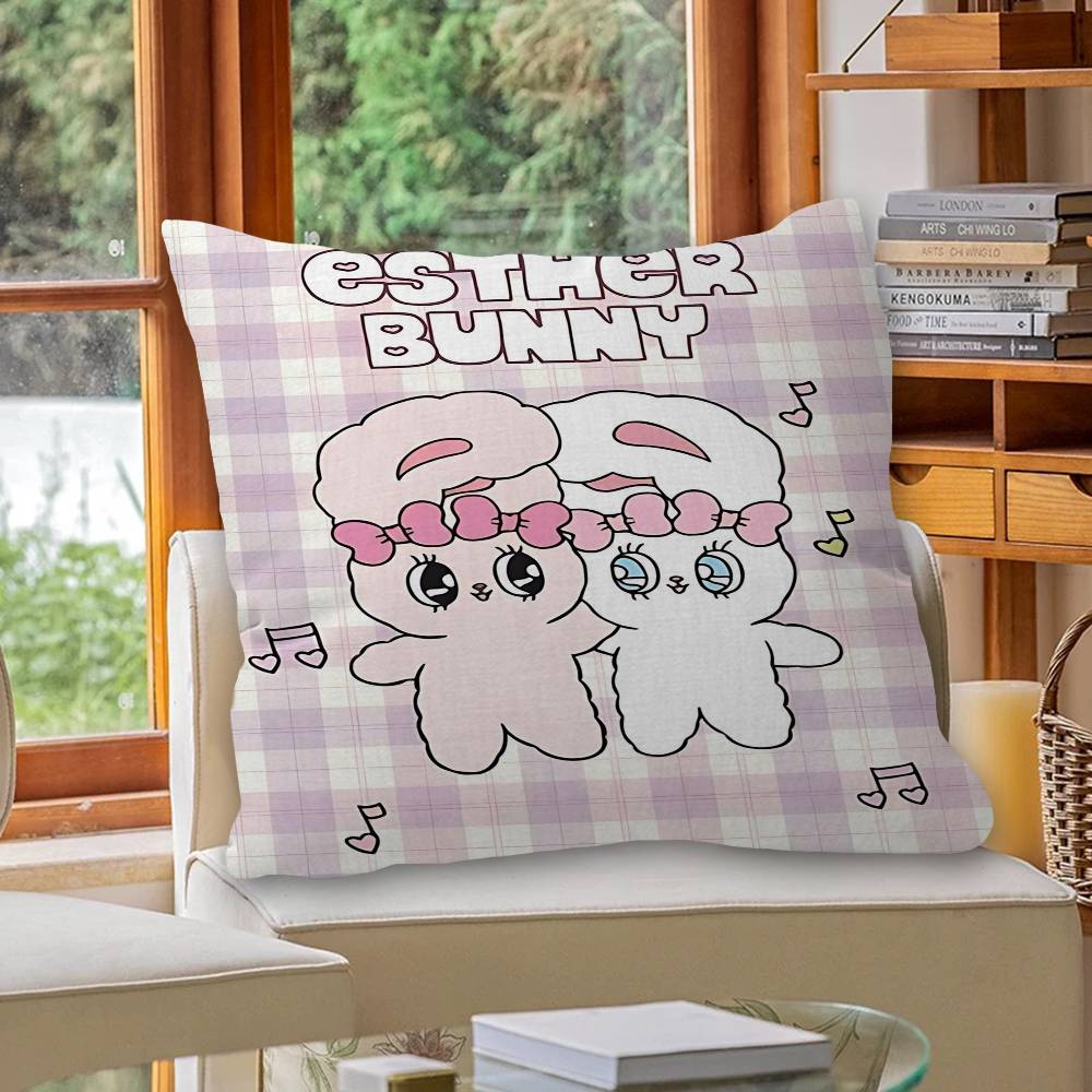 Cute E-Esther B-Bunny pillow cover sofa cushion cover home room decoration children gift