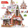 1455 Pcs City Christmas House Building Blocks Friends Santa Claus Tree Bricks Model Toys for Kids Gifts