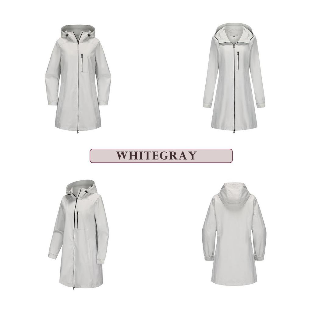 Женская водоотталкивающая ветровка: С капюшоном, Длинный рукав, Свободный крой, Идеально подходит для весенних и осенних видов спорта на открытом воздухе.