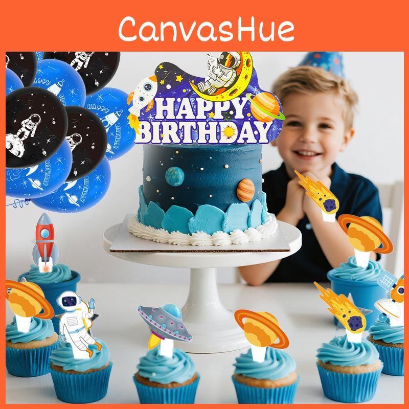 Cake Space Explorer Decorations Rocket Inserts Celebration Event Supplies Party