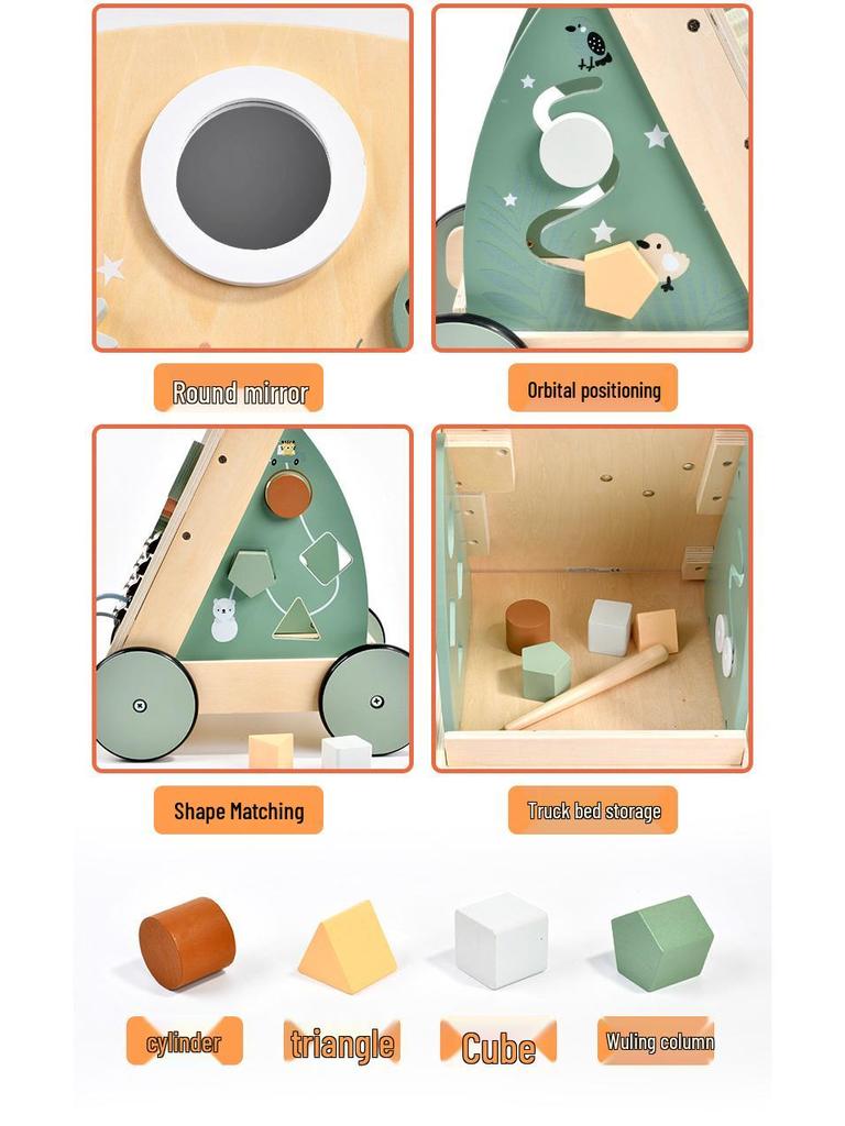 Деревянные развивающие ходунки для 3-летних: Улучшает координацию рук и глаз и развивает зрительно-слуховые навыки