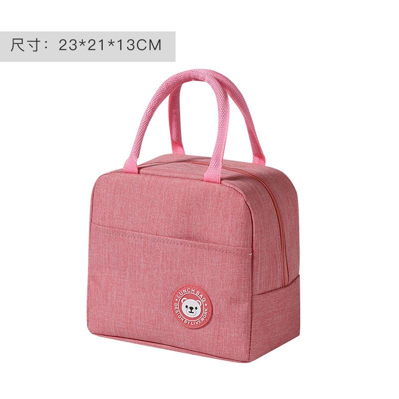 Keep Warm Cooler Lunch Box Portable Insulated Canvas Lunch Bag Thermal Food Picnic Lunch Bags For Women Kids KTY