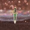 Stylish Cartoon Dragon Dagger Brooch Colorful Alloy Pin Versatile Decorative Accessory