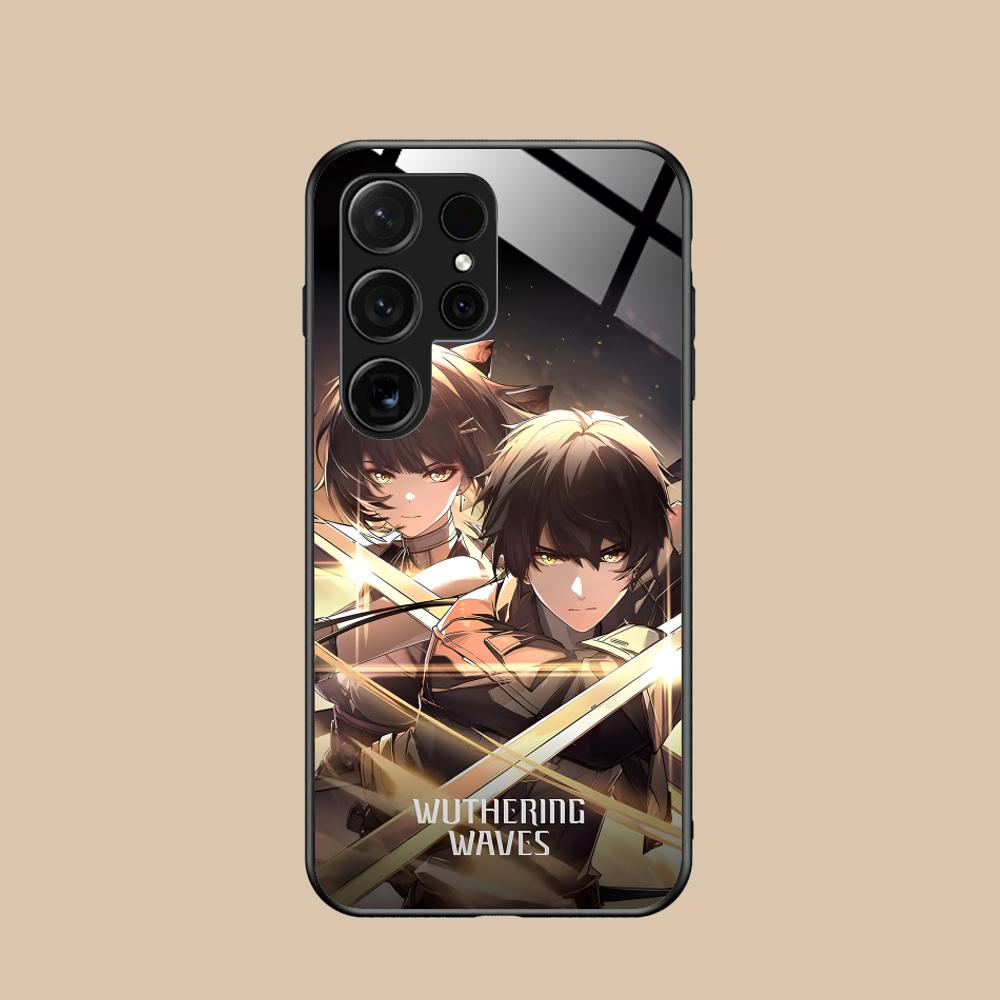Чехол для мобильного телефона Wuthering Waves Rover Glass для Samsung Galaxy S26 S25 S24 S23 S22 S21 S20 Note20 Plus FE Ultra Цветная крышка
