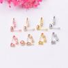 10pcs Color-Preserving 18K Gold-Wrapped Ear Clips, Ear Needles, Ear Clips, Converters, Triangle Clips,, Diy, Accessories.