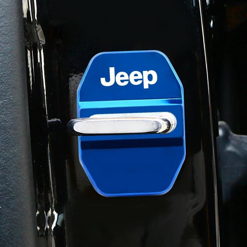 Car Styling Door Lock Covers For Jeep Renegade Compass Patriot Cherokee Wrangler Grand Cherokee SRT Protective And Decoration AMP1