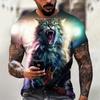 Trend Rock Guitar Cat Graphics T Shirts Summer Fashion Short Sleeve Cool 3D Animals Printed Mens T-shirts Casual Streetwear Tees