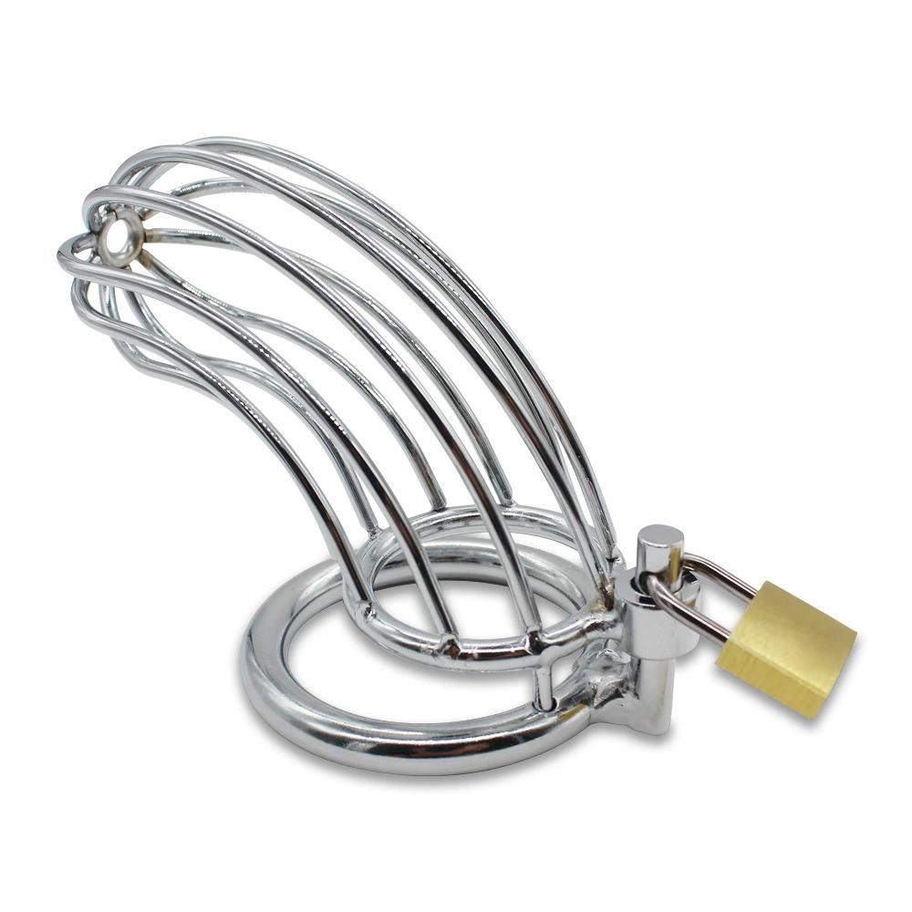Metal Chastity Lock Device CB Wearing Penis Lock Sex Toy Chastity Lock for Men