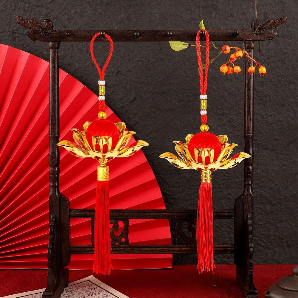 Chinese Style Hanging Lotus Flower Ornament Chinese Traditional Ornament  Housewarming Gift
