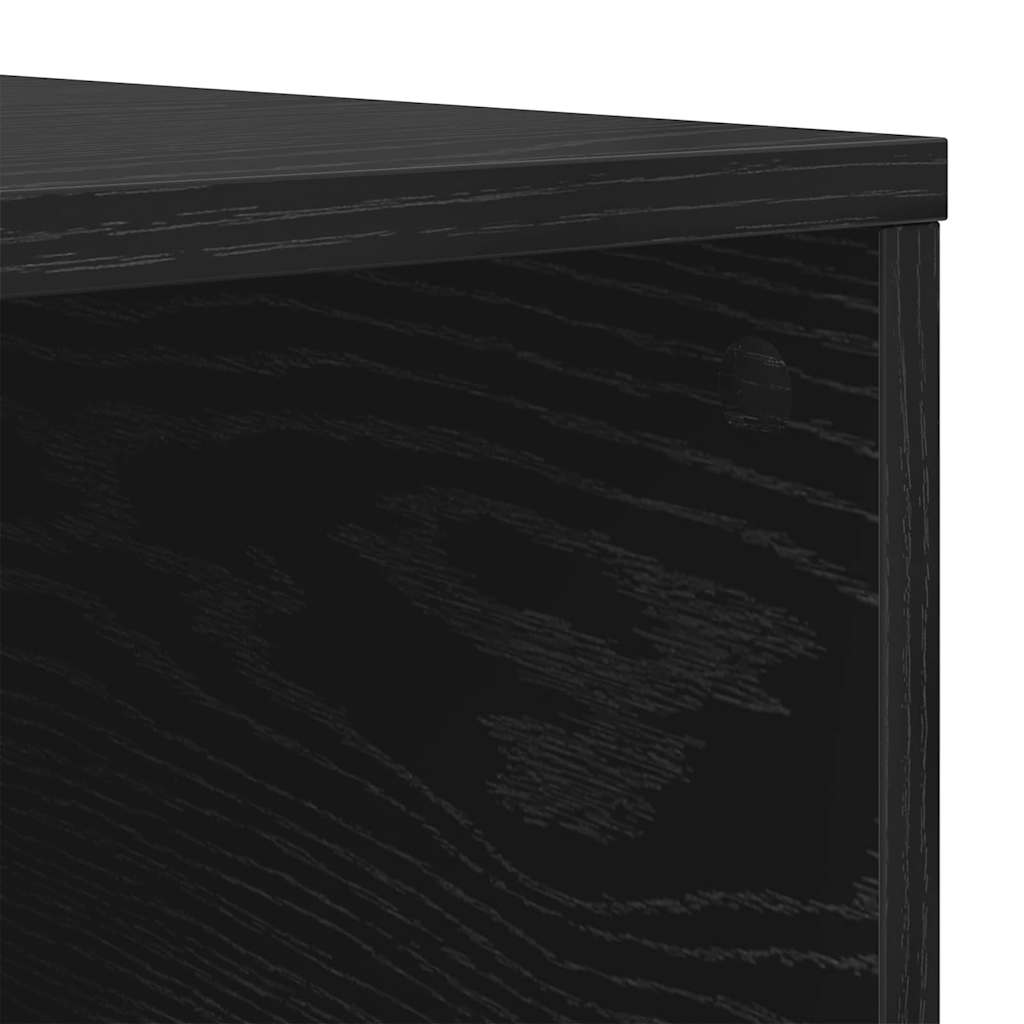 Coffee Table Black Oak Look 80 x 80 x 36.5 cm Wood Based Panel