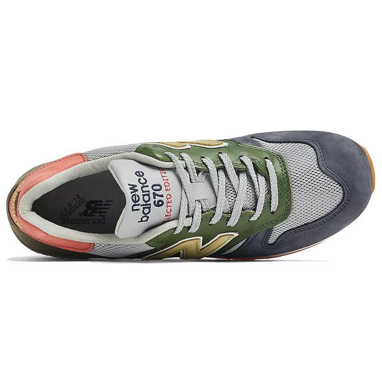 New Balance Зелено-серые кроссовки унисекс 670 Made in England M670SPK