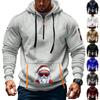 Мужская толстовка с капюшоном с принтом, кардиган на молнии с карманом на рукаве, мужская спортивная повседневная толстовка большого размера