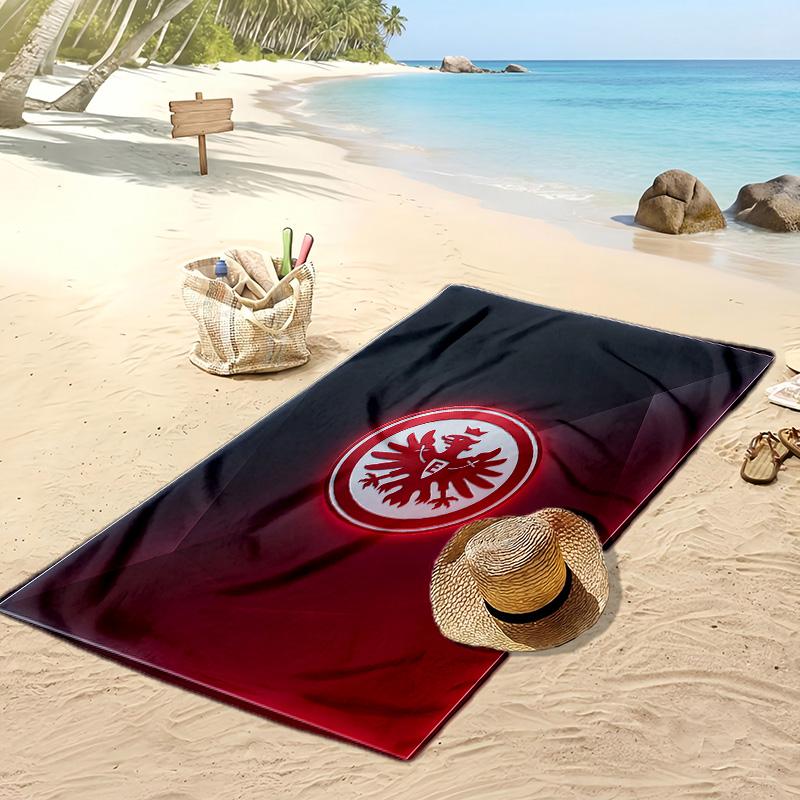 Пляжное полотенце Eintracht Frankfurt Football Print, Большое Мягкое Быстросохнущее Полотенце для Пляжа Кемпинга Плавания
