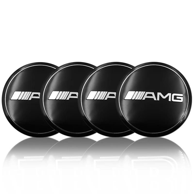 4 pcs Car sticker Car Wheel Center Hubcaps Badge Sticker For Mercedes Benz AMG GLC GLE CLA GLA W205 W211 W213 Car Accessories