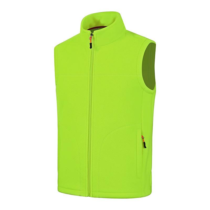 Men S Fleece Sleeveless Zip Up Vest Casual Workwear